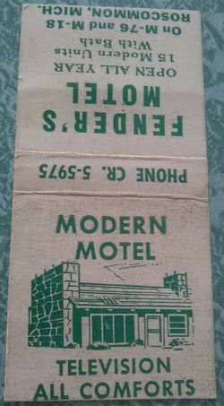 Fenders Motel - Matchbook (newer photo)